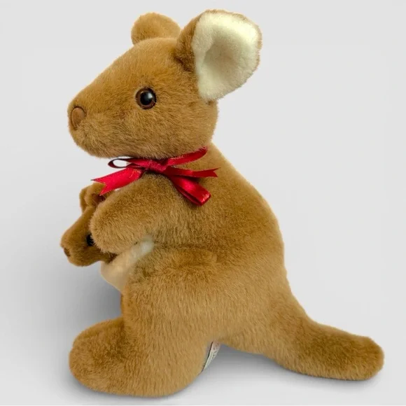 Vintage 1994 Uni-Toys Kangaroo Plush with Baby Joey Australia Stuffed Animal 12" - Picture 5 of 12
